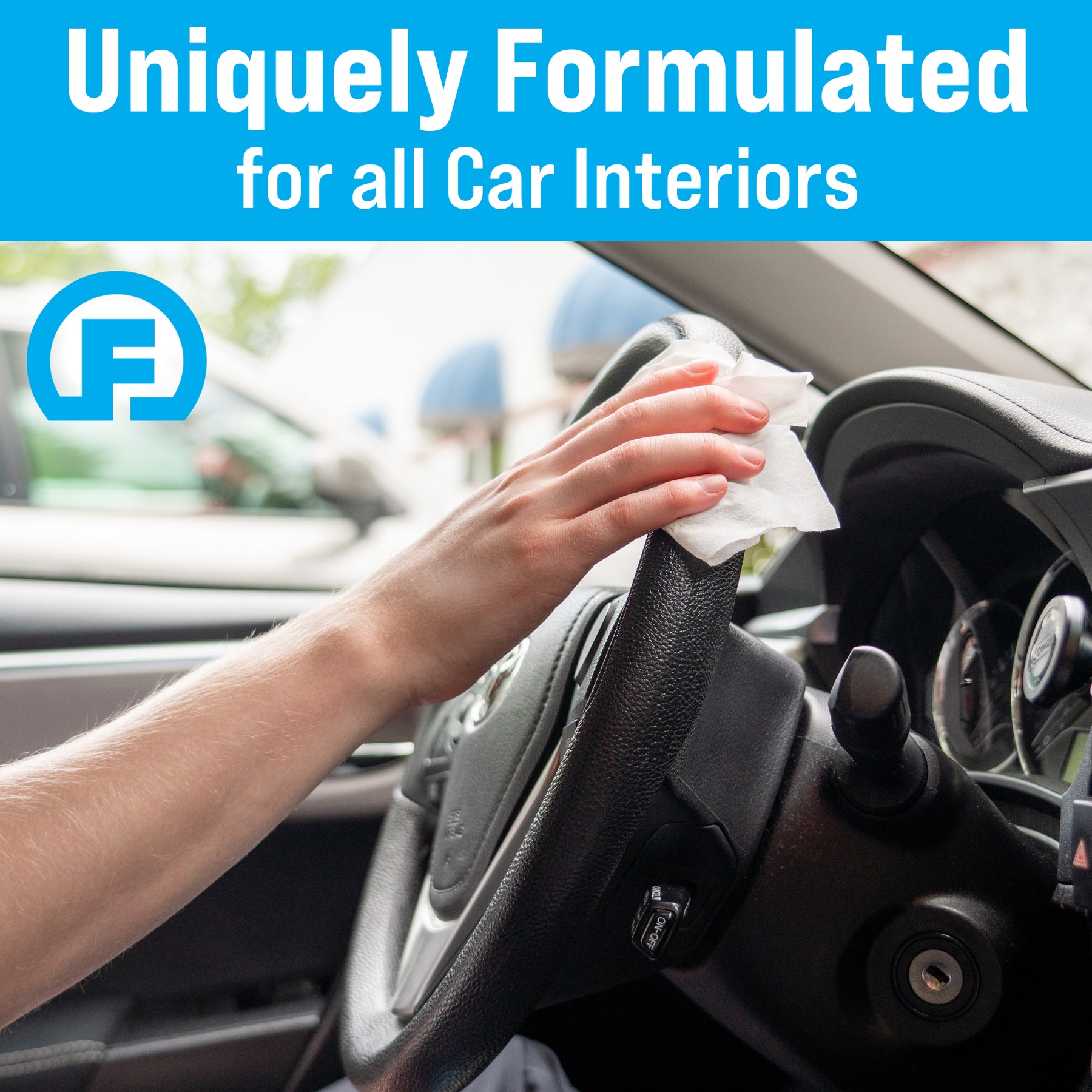 Car Wipes (25 ct.) To-Go Cleaning Wipes for Car Interiors