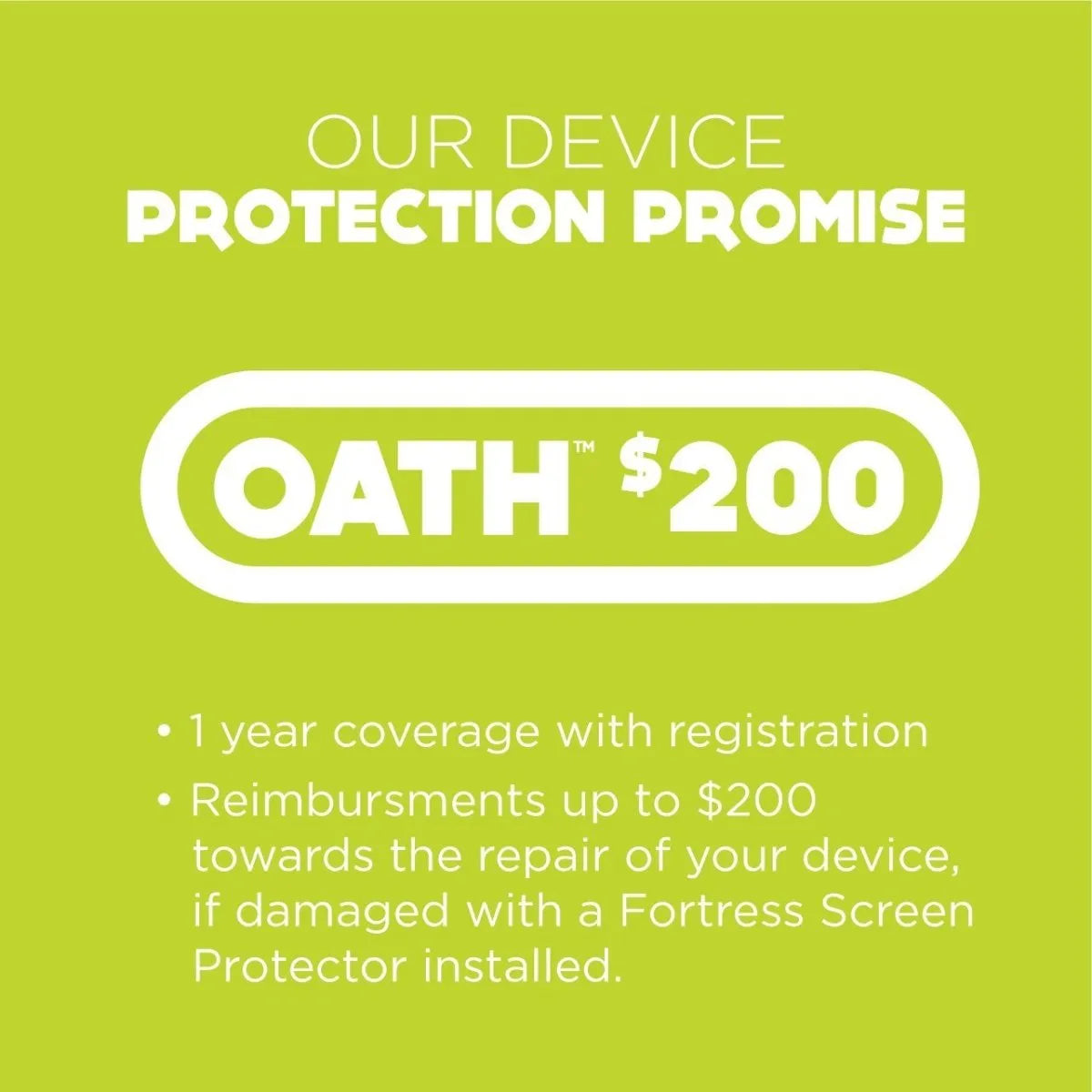 Fortress Fortress Samsung Galaxy A01 Screen Protector - $200 Protection Level