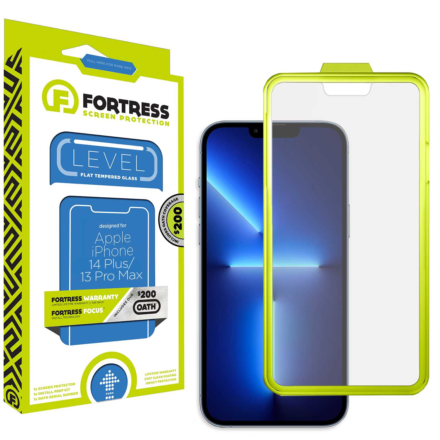 Fortress Fortress iPhone 13 Pro Max Screen Protector - $200 Protection  Level 