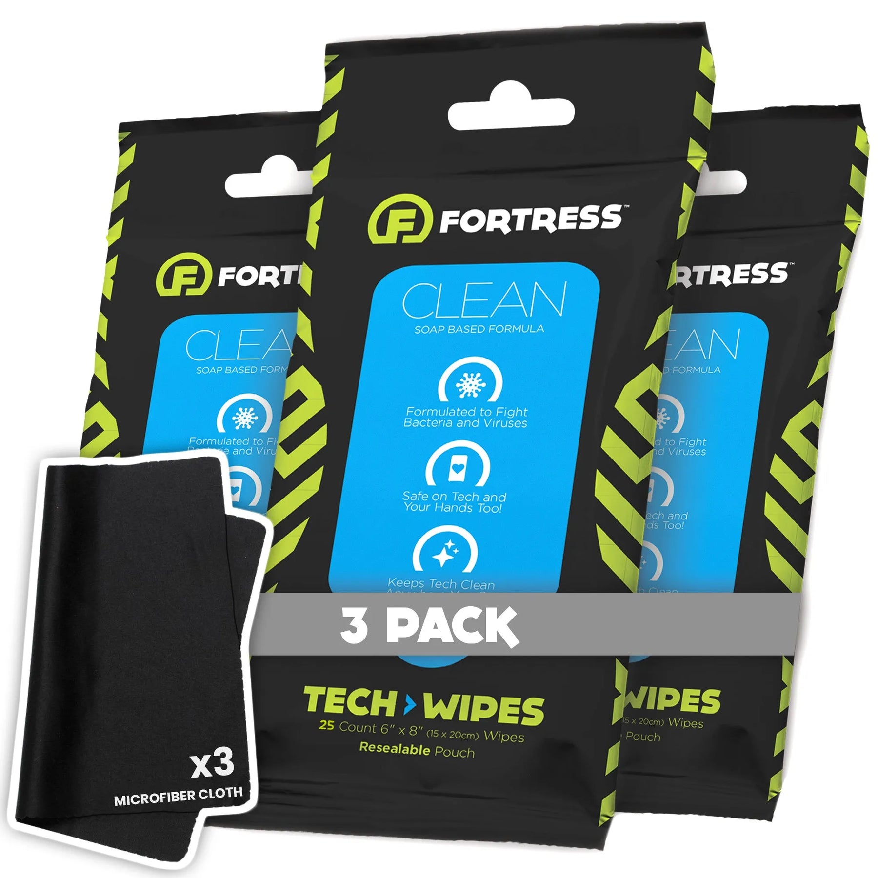 Fortress Fortress Tech Wipes (25 ct.) To-Go Disinfecting Wipes for Tech 3-PackYes Clean 13.99