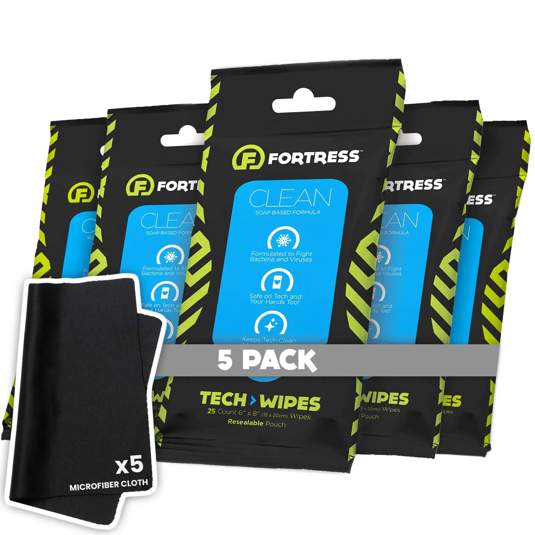 Fortress Fortress Tech Wipes (25 ct.) To-Go Disinfecting Wipes for Tech 5-PackYes Clean 22.99