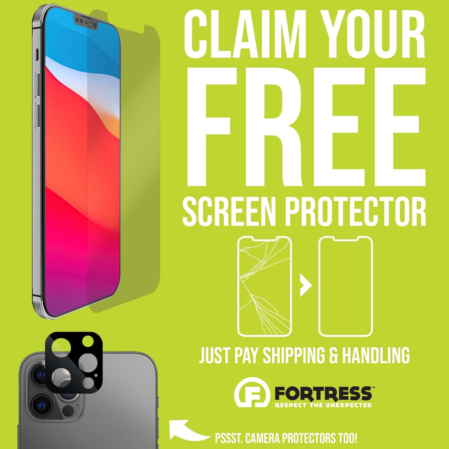 Free Screen Protector Fortress Screen Protectors
