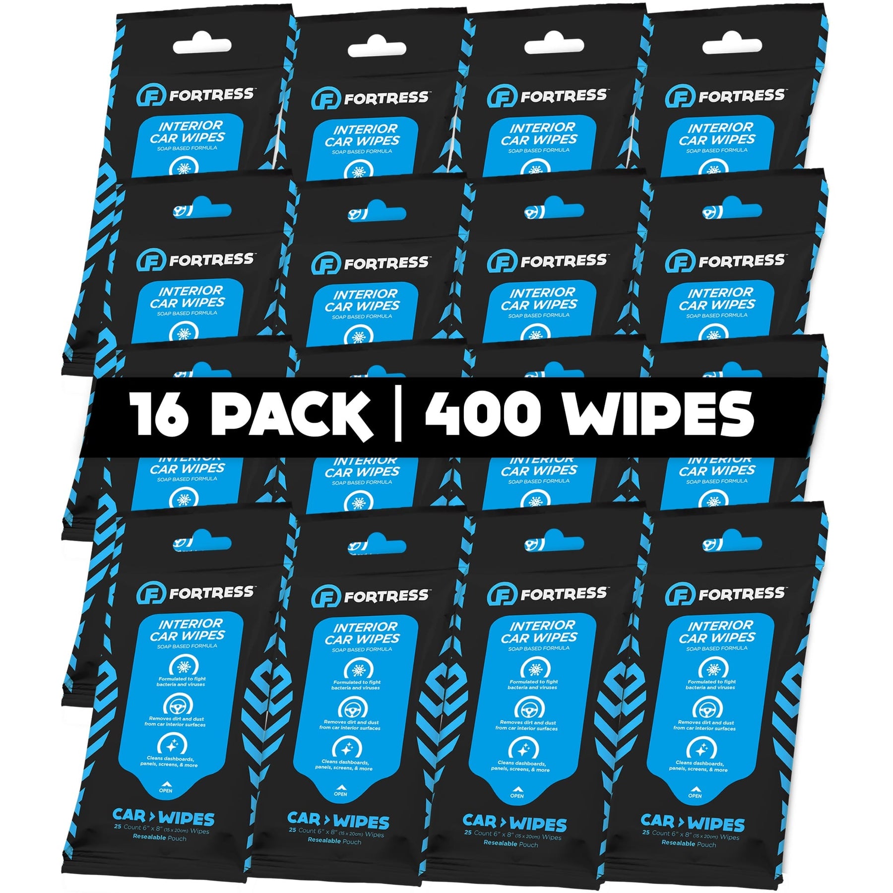 Car Wipes (25 ct.) To-Go Cleaning Wipes for Car Interiors - Bulk Deals