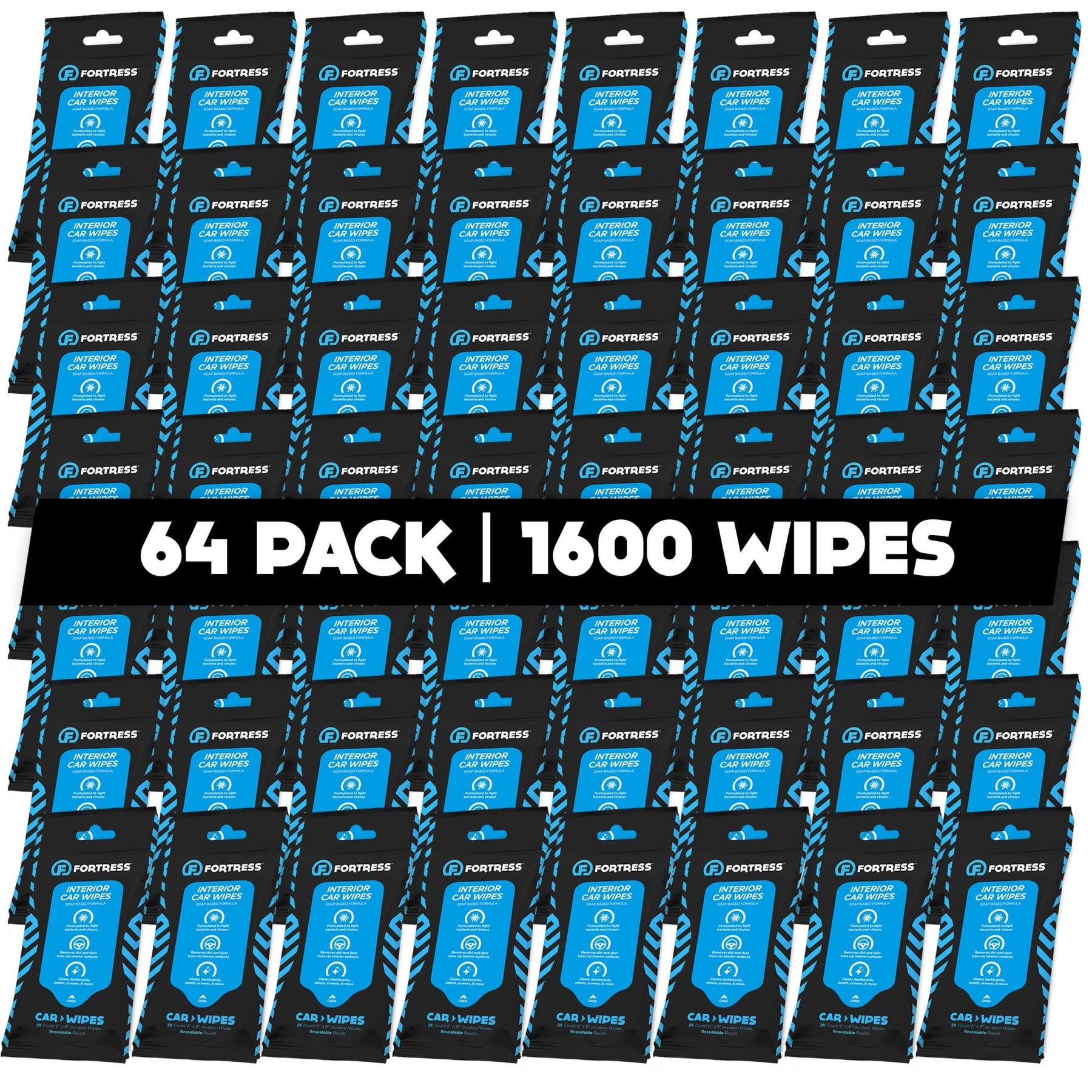 Car Wipes (25 ct.) To-Go Cleaning Wipes for Car Interiors - Bulk Deals