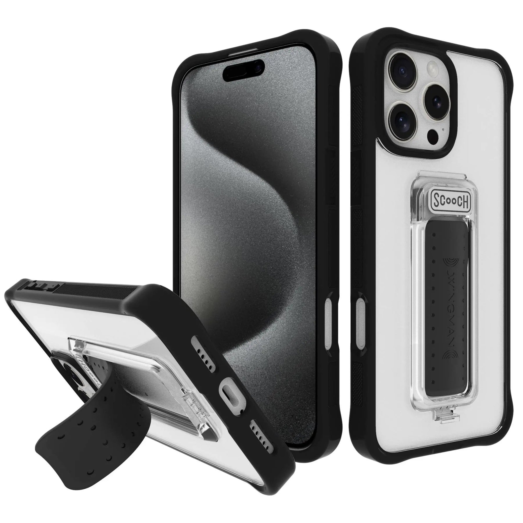 Scooch-Wingman for iPhone 16 Pro Max-Tuxedo-Clear