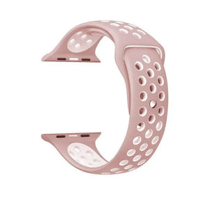 Fortress Fortress Apple Watch Band - 6/SE/5/4/3/2/1 (38MM or 40MM) Sport-SM-PinkWhite Watch Band 14.99