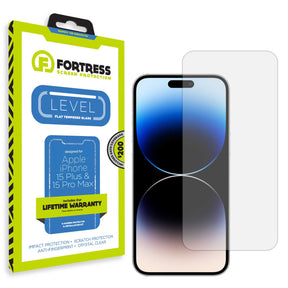 Fortress iPhone 15 Plus Screen Protector $200Coverage Scooch Screen Protector