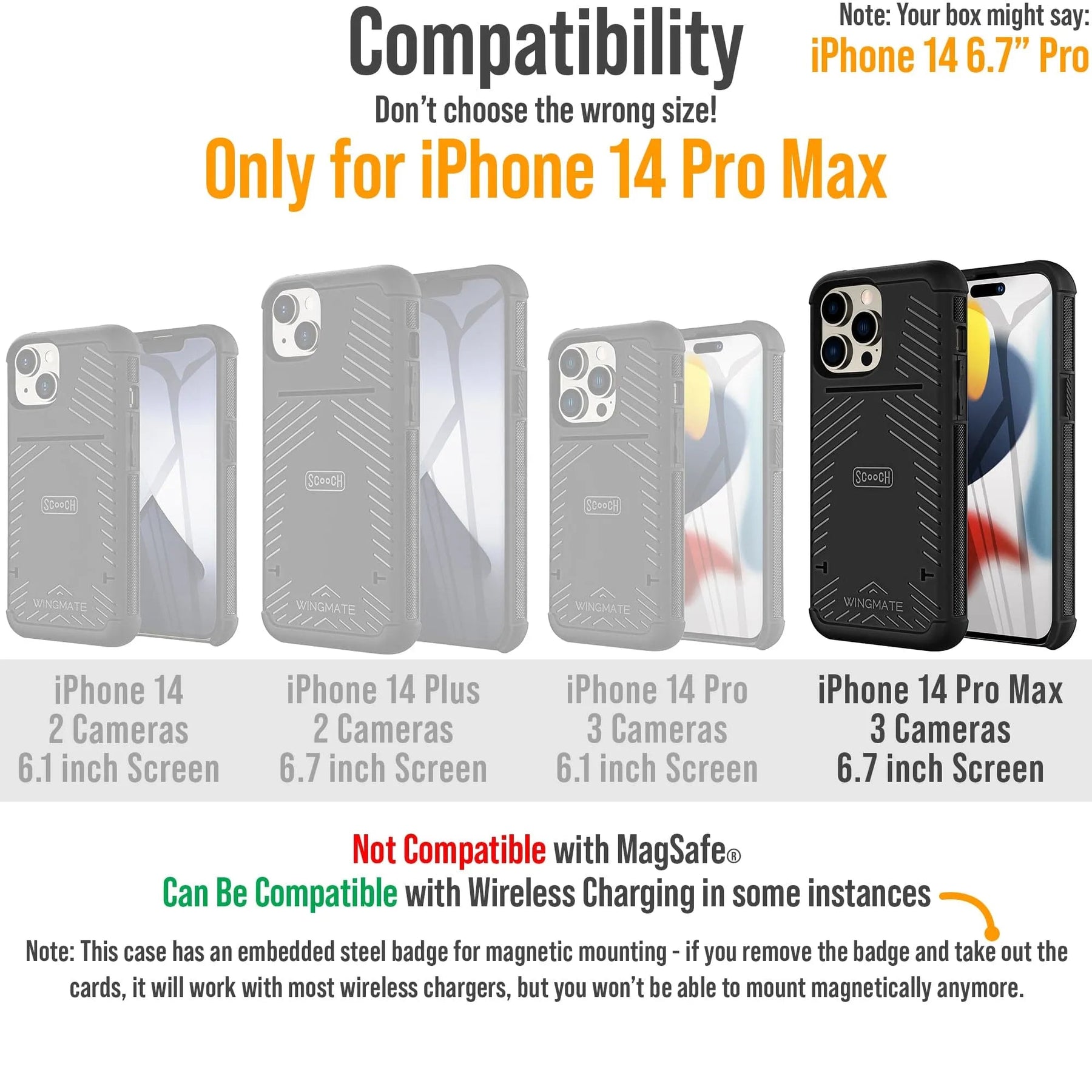 iPhone 14 Pro Max Wallet Case with Credit Card Holder - Wingmate