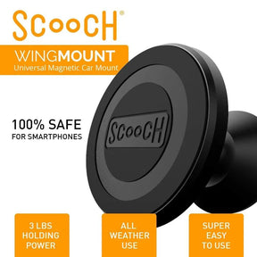 Fortress Scooch Scooch Wingmount - Universal Magnetic Car Mount  Wingmount 